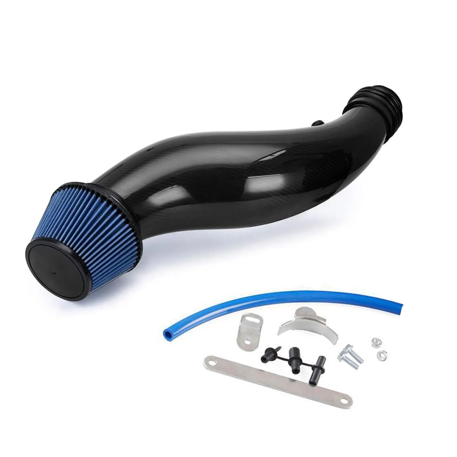 Ansaugschlauch Für Civic 1992-2000 EK EG Mit High Flow Kegel Luftfilter Auto Aluminium Cold Air Intake System Starter Kit Rohr Box Carbon Kanal Ansaugrohr(Carbon) von GOINTDJD