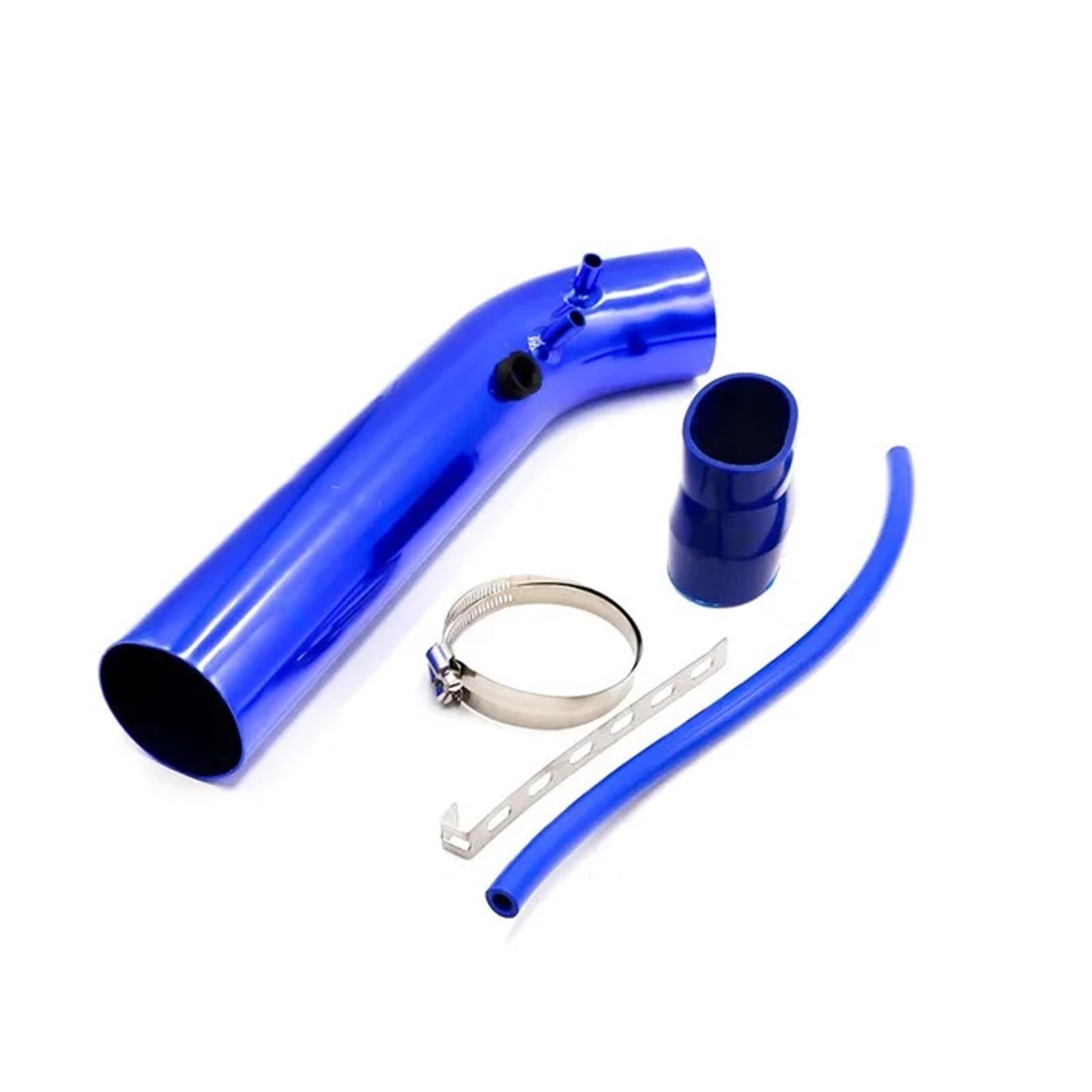 Ansaugschlauch Universal 3'' Zoll 76mm Rohre Kaltes Aluminium Auto Luftansaugrohr Kit Luftansaugsystem Kanalrohr Kit Luftfilter Ansaugrohr(Blau) von GOINTDJD