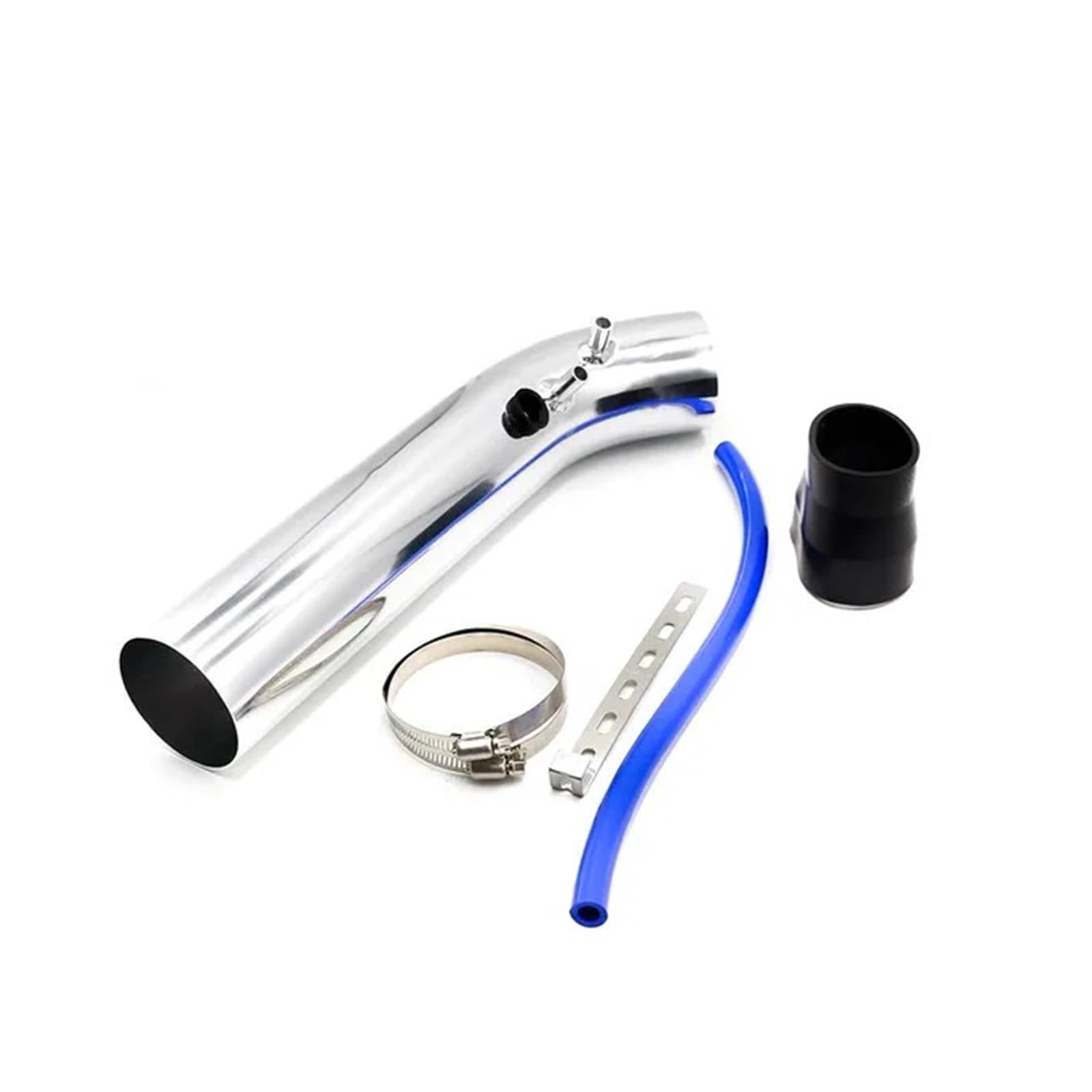Ansaugschlauch Universal 3'' Zoll 76mm Rohre Kaltes Aluminium Auto Luftansaugrohr Kit Luftansaugsystem Kanalrohr Kit Luftfilter Ansaugrohr(Silber) von GOINTDJD