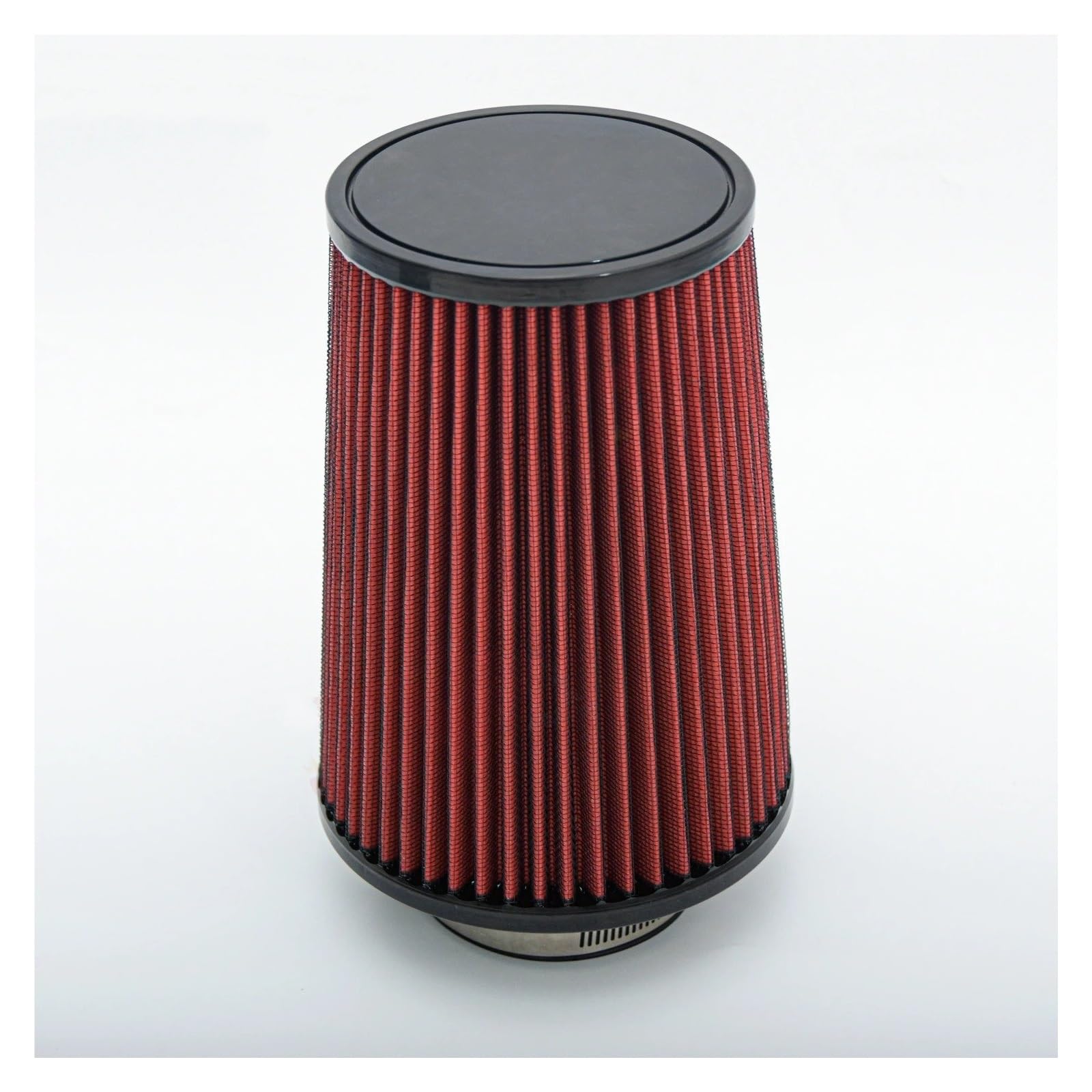 Ansaugschlauch Universal Auto Pilzkopf High Flow Intake KN K & N Luftfilter 76mm 3 Zoll Kegel Konisch Zulaufende Luftfilter JDM Ansaugrohr(Rot) von GOINTDJD
