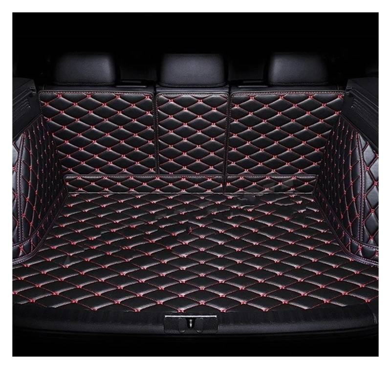 Kofferraum schutzmatte Für 6 Series GT G32 2018-2024 Vollständige Abdeckung Kofferraum Matte Auto Fußmatten CargoLiner Teppich Zubehör Kofferraumwanne(Black-Red-Trunk) von GOINTDJD