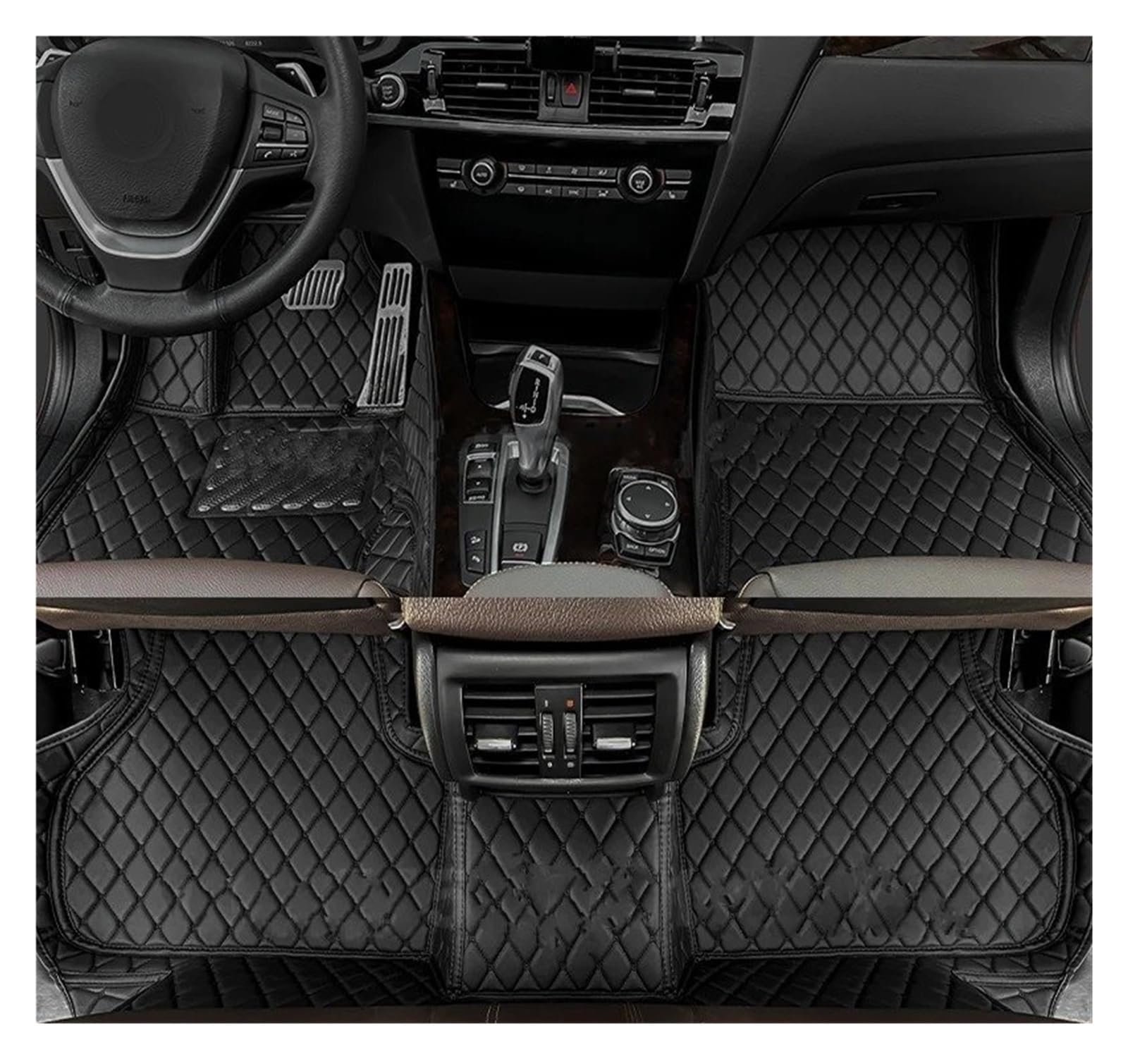 Kofferraum schutzmatte Für Smart 1 2022 2023 2024 Auto Fußmatten Vollständige Abdeckung Kofferraum Matte Custom Car Zubehör Auto Innen Dekoration Kofferraumwanne(Black-Black-Floor) von GOINTDJD