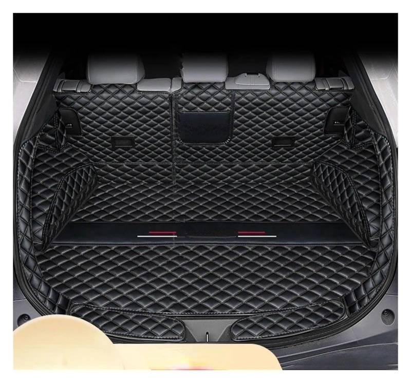 Kofferraum schutzmatte Stamm Matte PU Leder Wasserdicht Für Cargo-Liner Boot Teppiche Innen Abdeckung Lagerung Pad Für Toyota BZ4X 2022 2023 Kofferraumwanne(C Left no Music) von GOINTDJD