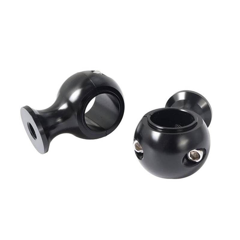 Motorrad Lenker Riser 25mm 22mm Für Schatten Für Dyna Für Chopper Für Bobber Universal Motorrad Lenker Riser Clamp Fett Runde Erhöhung Montieren Lenker Riser(Black 25mm) von GOINTDJD