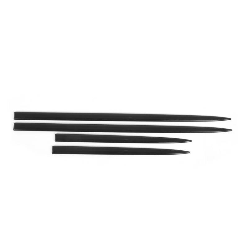 Splitter 4PCS Universal Auto Modifikation Karosserieseitenverkleidung Wasserdichter Hellschwarzer Türschutz Seitenrock von GOINTDJD