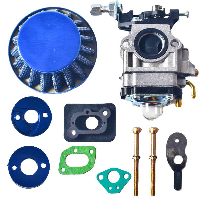 15 mm Vergaser Upgrade Kit für Luftfilter, Ansaugstutzen, Einlassrohr aus Legierung für 2-Takt 33cc 43cc 47cc 49cc 50cc 52cc Scooter ATV Quad Pocket Bike von GOIRTUTSS