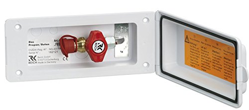 GOK Ventil 27838 weiß, Metall, Flapventil, Campingventil, Schweißmuffe, G Stecker, CE, DIN von GOK