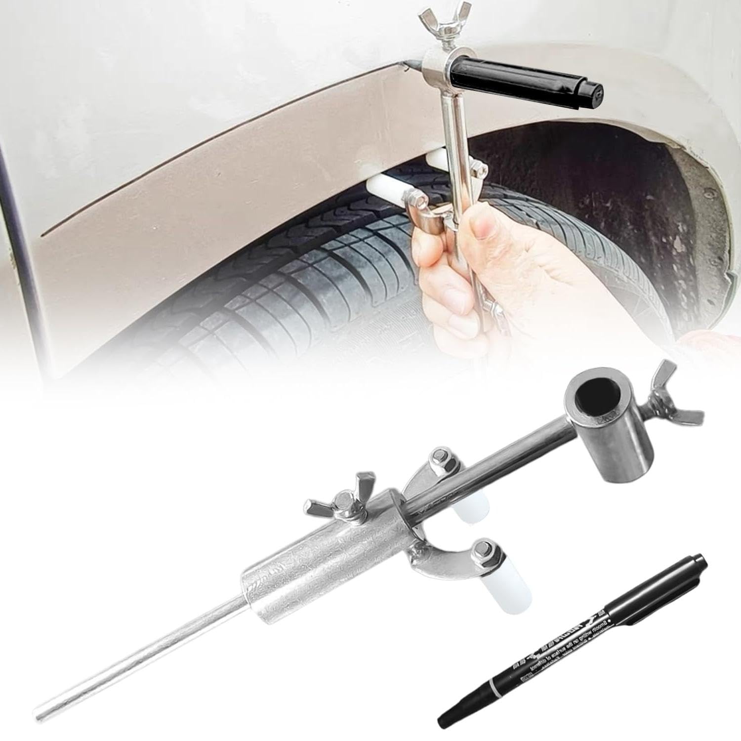 GOMETY Auto Rad Augenbrauen Mark Scraper, Auto Blech Reparatur Radlauf Markierung Werkzeug mit Markierstift Karosserie Linie Markierung Werkzeuge Auto Parallel Reparatur Markierungs Werkzeuge GOMETY Auto Rad Augenbrauen Mark Scraper, Auto Blech Reparatur Radlauf Markierung Werkzeug mit Markierstift Karosserie Linie Markierung Werkzeuge Auto Parallel Reparatur Markierungs Werkzeuge von GOMETY