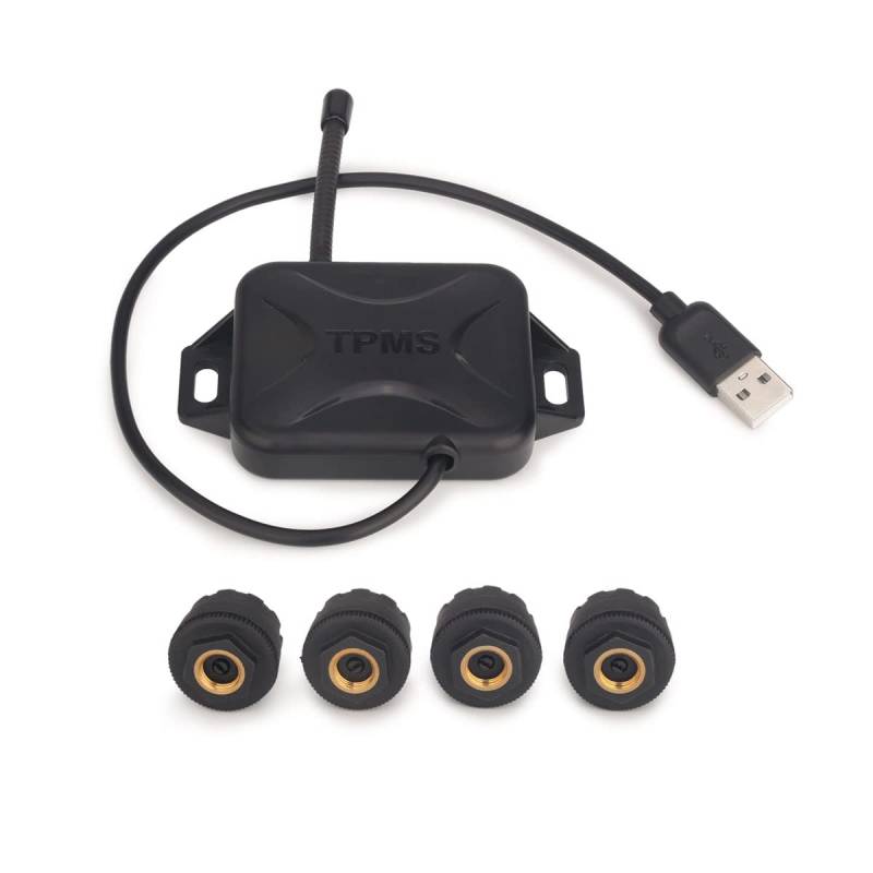 GONFEN ES341 USB Universal TPMS Module Reifendrucksensor mit 4 Externe Sensors Display Reifendrucküberwachung Für Android 5.1+ Autoradios von GONFEN