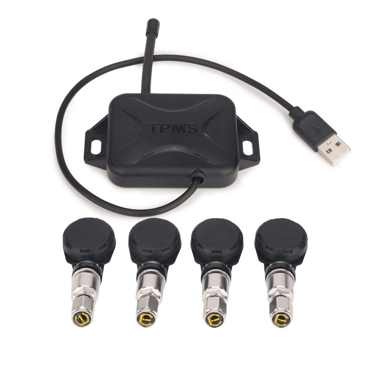 GONFEN TPMS Module Reifendrucksensor mit 4 Interne Sensoren Display Reifendrucküberwachung USB Universal Für Android 8.1+ Autoradios ES342 GONFEN TPMS Module Reifendrucksensor mit 4 Interne Sensoren Display Reifendrucküberwachung USB Universal Für Android 8.1+ Autoradios ES342 von GONFEN