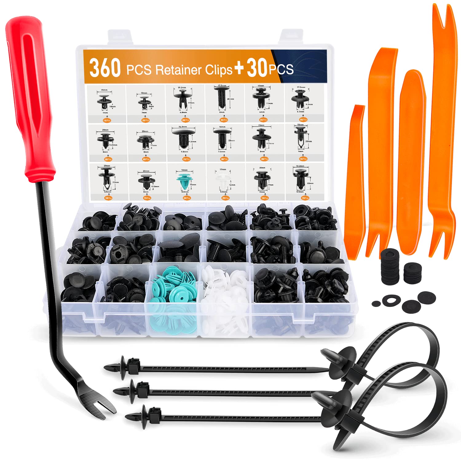 GOOACC – GRC-34 Druckknopf-Nietenclips mit 18 beliebtesten Größen, Auto-Nieten für Benz, BMW, Toyota, Honda, Subaru, Nissan, Mazda etc; GOOACC – GRC-34 Druckknopf-Nietenclips mit 18 beliebtesten Größen, Auto-Nieten für Benz, BMW, Toyota, Honda, Subaru, Nissan, Mazda etc; von GOOACC