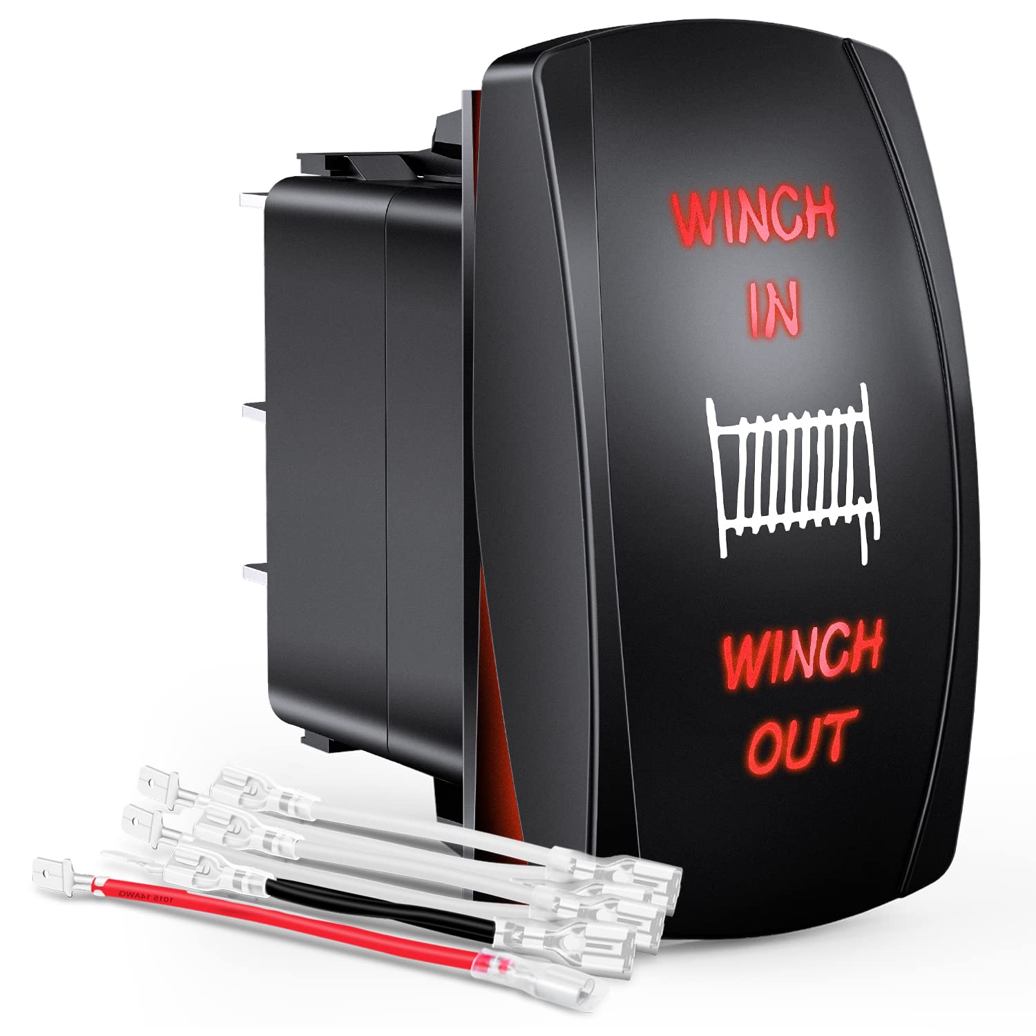 GOOACC Seilwinde Wippschalter Momentary Kippschalter Ein Aus Schalter DPDT 7Pin 12V 24V Schalter Jumper Drähte Winde in Out Schalter Rot für Autos LKW Wohnwagen Boote GOOACC Seilwinde Wippschalter Momentary Kippschalter Ein Aus Schalter DPDT 7Pin 12V 24V Schalter Jumper Drähte Winde in Out Schalter Rot für Autos LKW Wohnwagen Boote von GOOACC