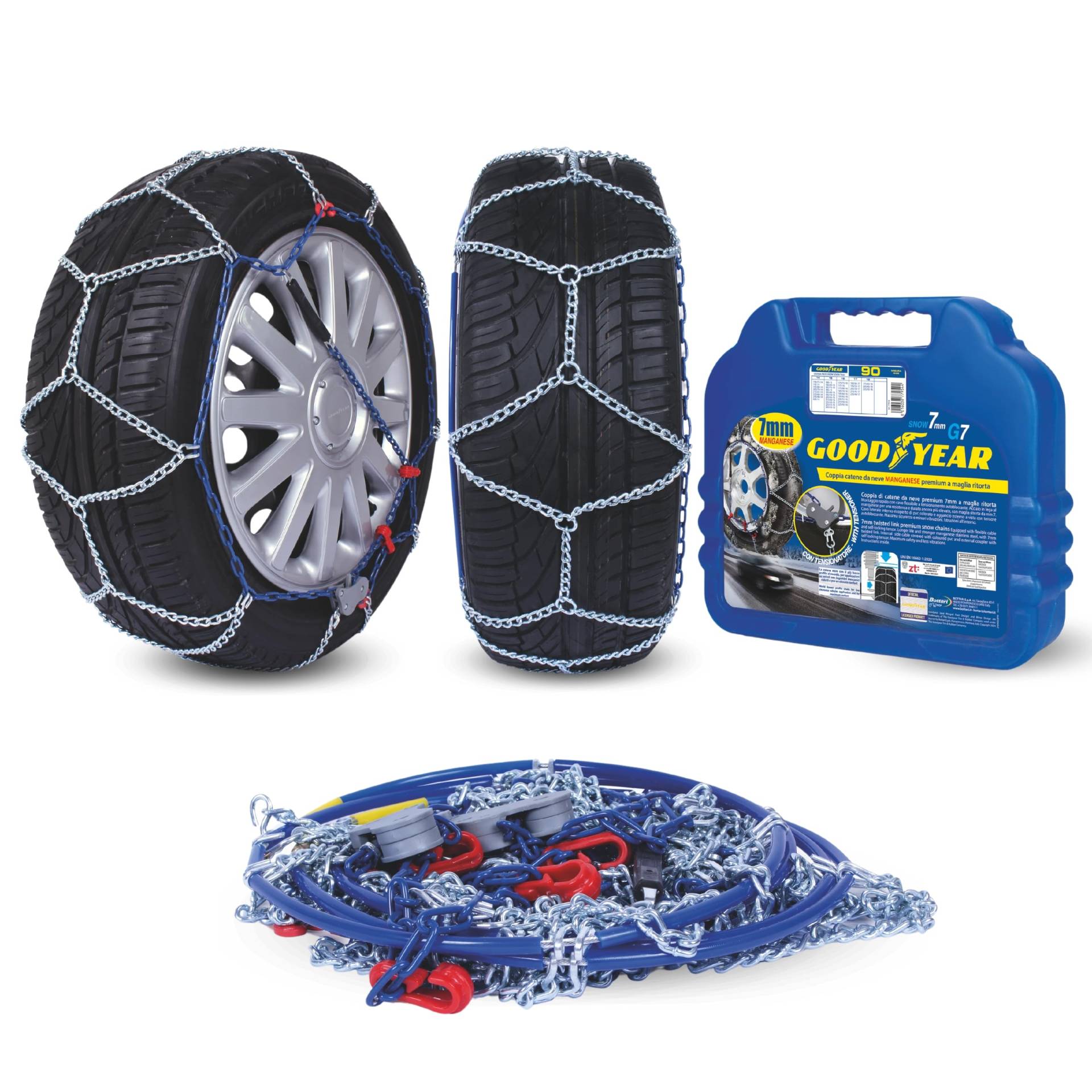 Goodyear 77954 Schneeketten 7 mm für auto, Größe 090 Goodyear 77954 Schneeketten 7 mm für auto, Größe 090 von Good Year