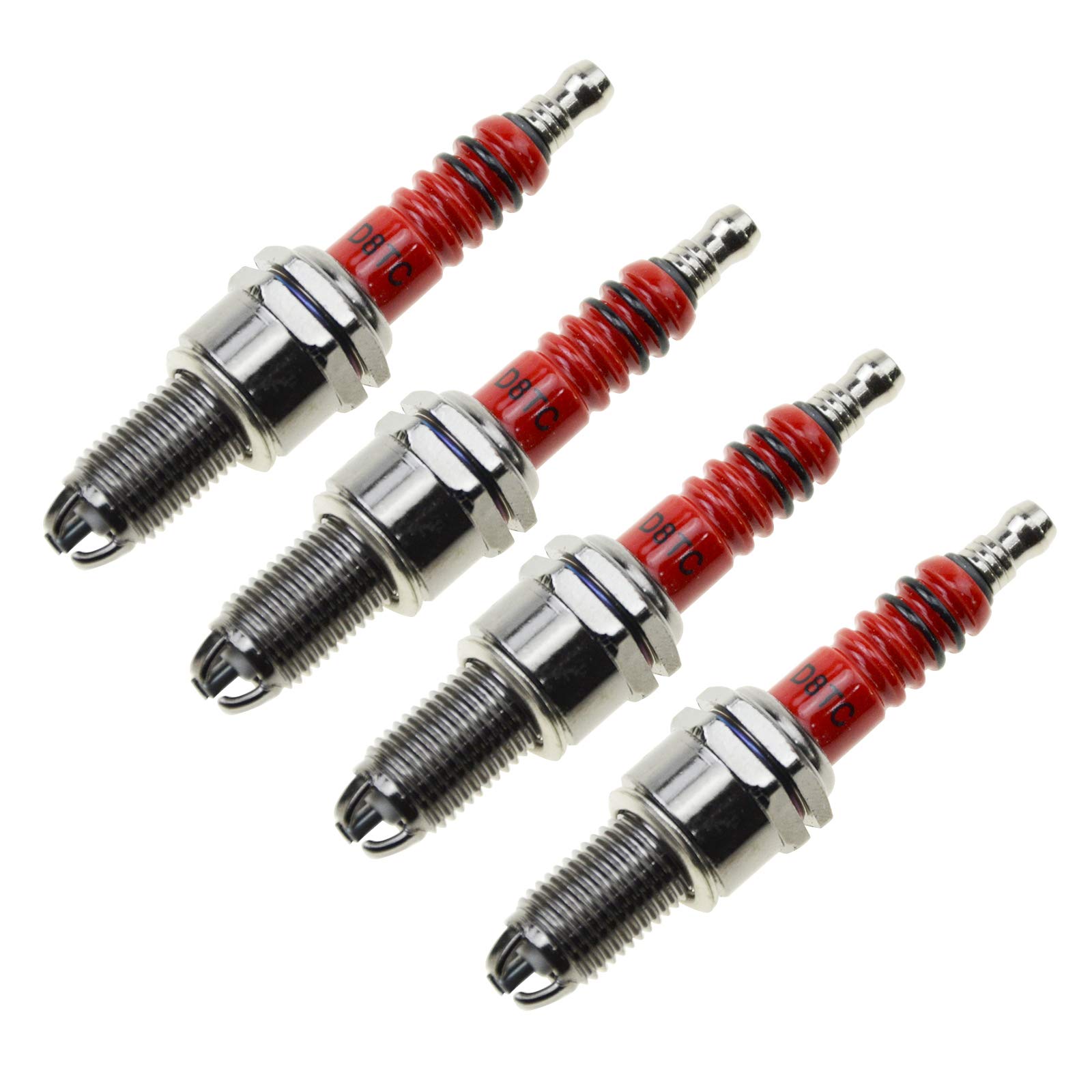 GOOFIT 4-teiliges Set D8TC 3-Elektroden-Zündkerze Ersatz für Motorräder CG 125cc 150cc 200cc ATV 150 Moped Go Kart Scooter Hochleistung GOOFIT 4-teiliges Set D8TC 3-Elektroden-Zündkerze Ersatz für Motorräder CG 125cc 150cc 200cc ATV 150 Moped Go Kart Scooter Hochleistung von GOOFIT