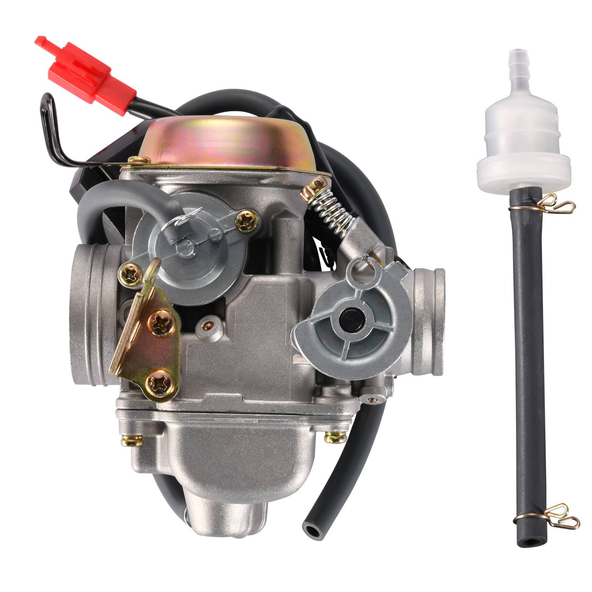 GOOFIT 42mm Luftfilter und Motorrad PD24J 24mm Vergaser Ansaugstutzen Ersatz für GY6 125cc 150CC Go Kart Moped- und Roller GOOFIT 42mm Luftfilter und Motorrad PD24J 24mm Vergaser Ansaugstutzen Ersatz für GY6 125cc 150CC Go Kart Moped- und Roller von GOOFIT