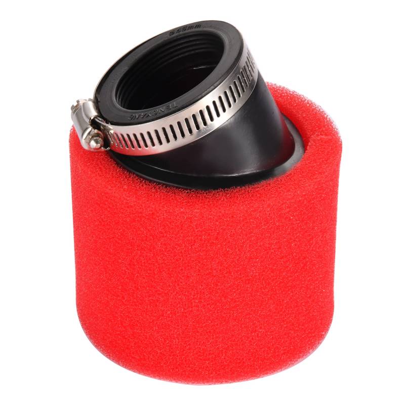 GOOFIT 45mm Luftfilter Doppelschaum Schwammreiniger Rot Kegelwinkel Mund Ersatz für 50cc 70cc 90cc 110cc ATV Quad Buggy Roller 125cc 150cc Dirtbike Motorrad Go Kart von GOOFIT