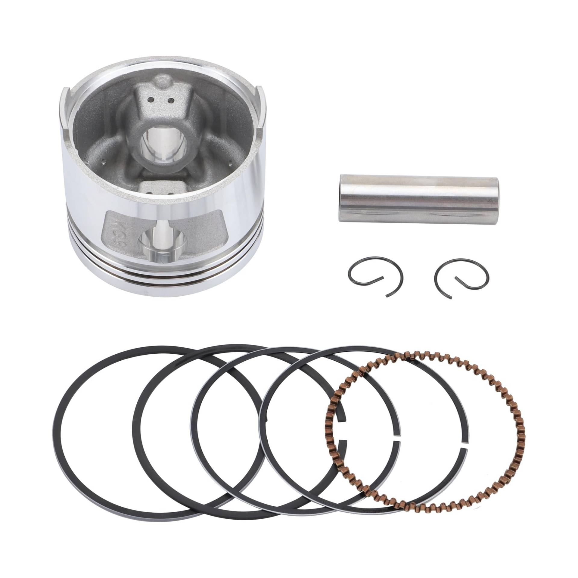 GOOFIT 62mm Kolbenventil 15mm Pin Ring Federstück Set Kit Für CG 150cc Vertikal Motor ATV Go Kart Moped Roller Dirt Bike GOOFIT 62mm Kolbenventil 15mm Pin Ring Federstück Set Kit Für CG 150cc Vertikal Motor ATV Go Kart Moped Roller Dirt Bike von GOOFIT