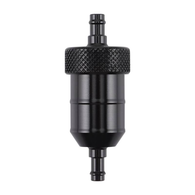 GOOFIT Aluminium Kraftstofffilter Ersatz für ATV Mini Motorrad Schwarz von GOOFIT