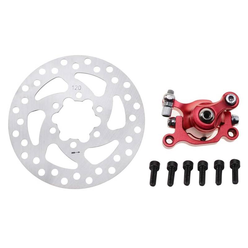 GOOFIT Bremssattel 120mm Disc Rotor Bremse vorne hinten Ersatz für MBX10 MBX11 Mini Dirtbike 47cc 49ccm Pocketbike Goped Scooter Go-Kart von GOOFIT