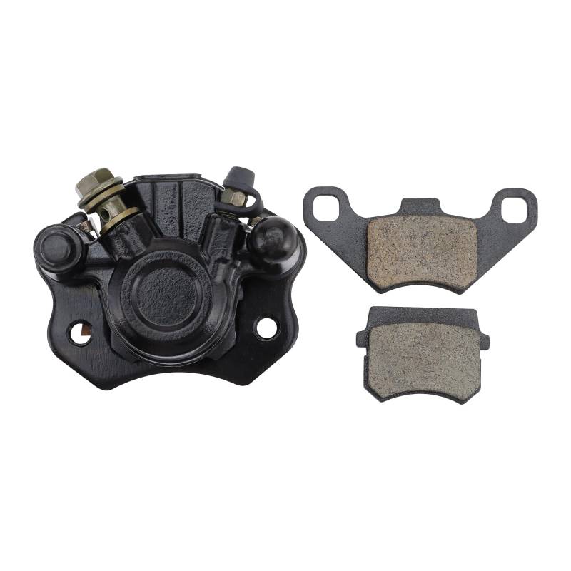 GOOFIT Bremssattel Heckscheibe Bremsbelag Zubehör Motorradscheibenbremse Concaving Clamp Ersatz für 50cc 70cc 90cc 110cc 125cc 250cc ATV Quad Go Kart Offroad von GOOFIT