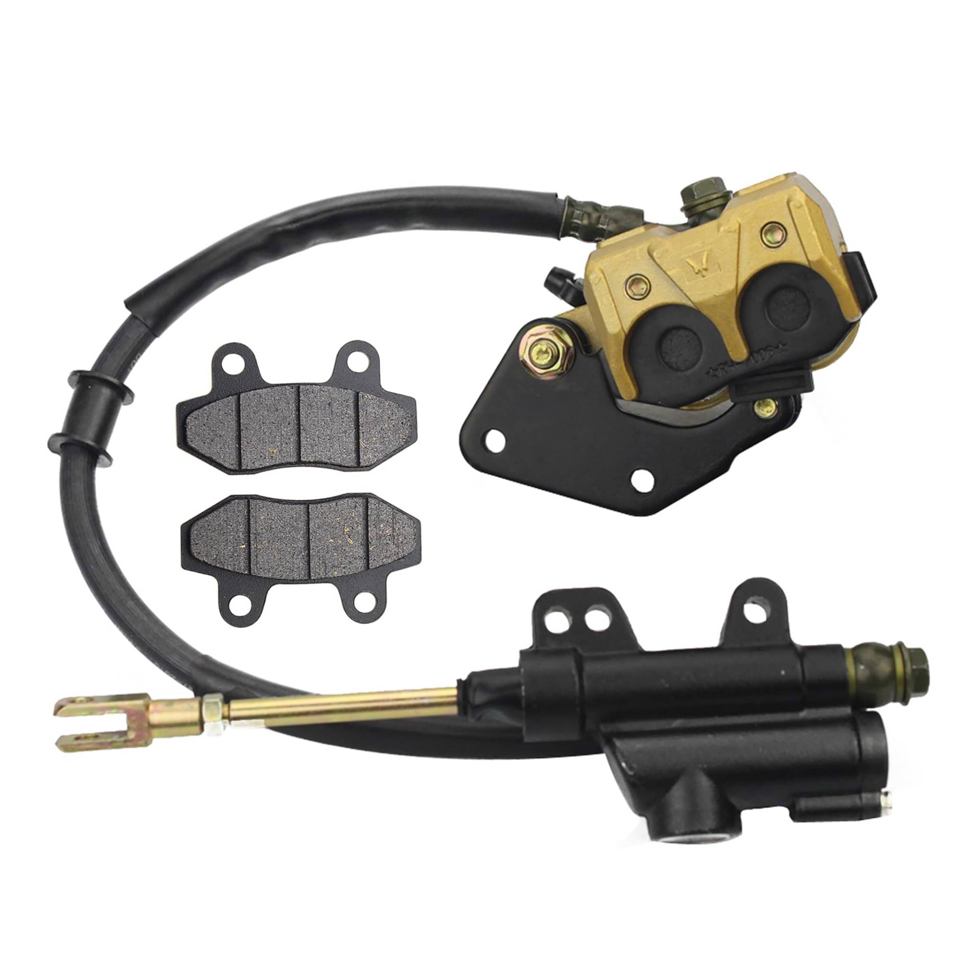 GOOFIT Hintere FußScheibe Scheibenbremszylinderbaugruppe Mit BremsbeläGen Ersatz FüR 50cc 70cc 90cc 110cc 125cc ATV Dirtbike GOOFIT Hintere FußScheibe Scheibenbremszylinderbaugruppe Mit BremsbeläGen Ersatz FüR 50cc 70cc 90cc 110cc 125cc ATV Dirtbike von GOOFIT