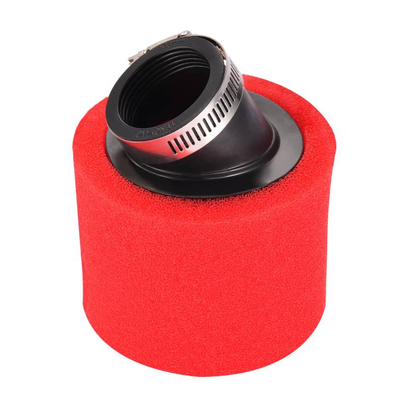 GOOFIT Red 38mm Gebogender Luftfilter mit Schaum Ersatz für Pod Pitbike Quad Dirtbike ATV Buggy von GOOFIT