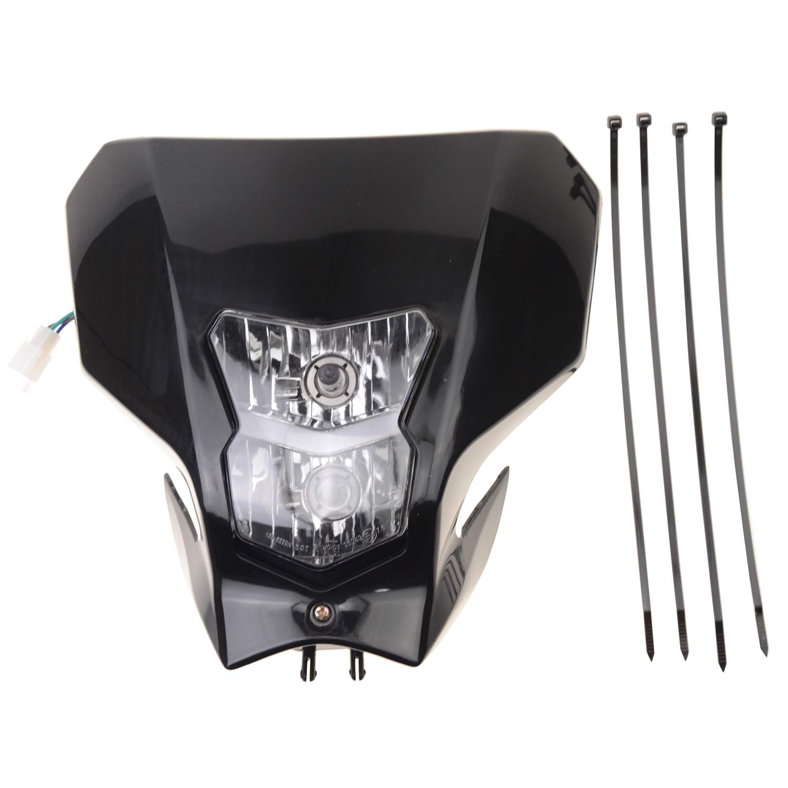 GOOFIT Schwarz H7 12V 35W Lampenschirm Motorräder Frontscheinwerfer Modifiziertes Geländewagen Anwendbare Modelle Ersatz für CRF450L 450XR Dirtbike Pitbike Lampenschirm Motorräder Verkleidung GOOFIT Schwarz H7 12V 35W Lampenschirm Motorräder Frontscheinwerfer Modifiziertes Geländewagen Anwendbare Modelle Ersatz für CRF450L 450XR Dirtbike Pitbike Lampenschirm Motorräder Verkleidung von GOOFIT