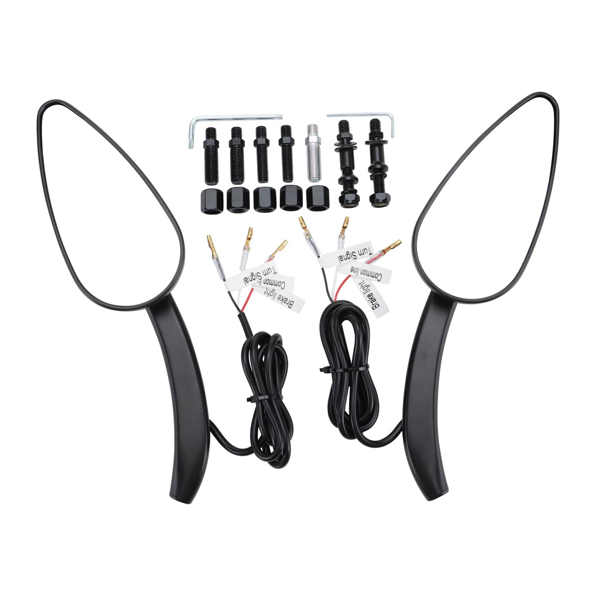 GOOFIT schwarz Motorrad Rückspiegel mit LED Blinker 360 Grad Rotation Ersatz für Maverick X3 2017-2018 Max 4x4 RS DS MR RC Turbo R RR 2017-2022 GOOFIT schwarz Motorrad Rückspiegel mit LED Blinker 360 Grad Rotation Ersatz für Maverick X3 2017-2018 Max 4x4 RS DS MR RC Turbo R RR 2017-2022 von GOOFIT