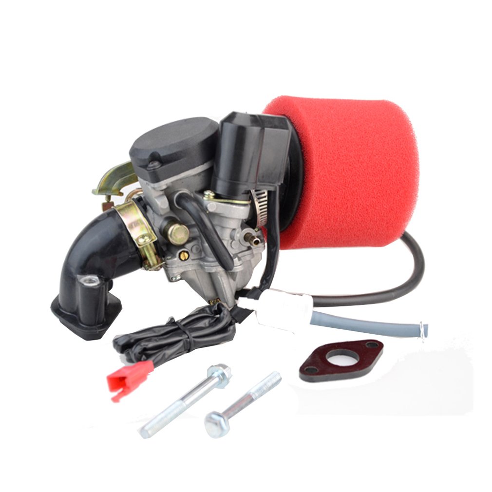 GOOFIT PD18J 18mm Vergaser Luftfilter Ansaugstutzen Gaszug Montage Kit für 50cc Scooter Go Karts Moped GOOFIT PD18J 18mm Vergaser Luftfilter Ansaugstutzen Gaszug Montage Kit für 50cc Scooter Go Karts Moped von GOOFIT