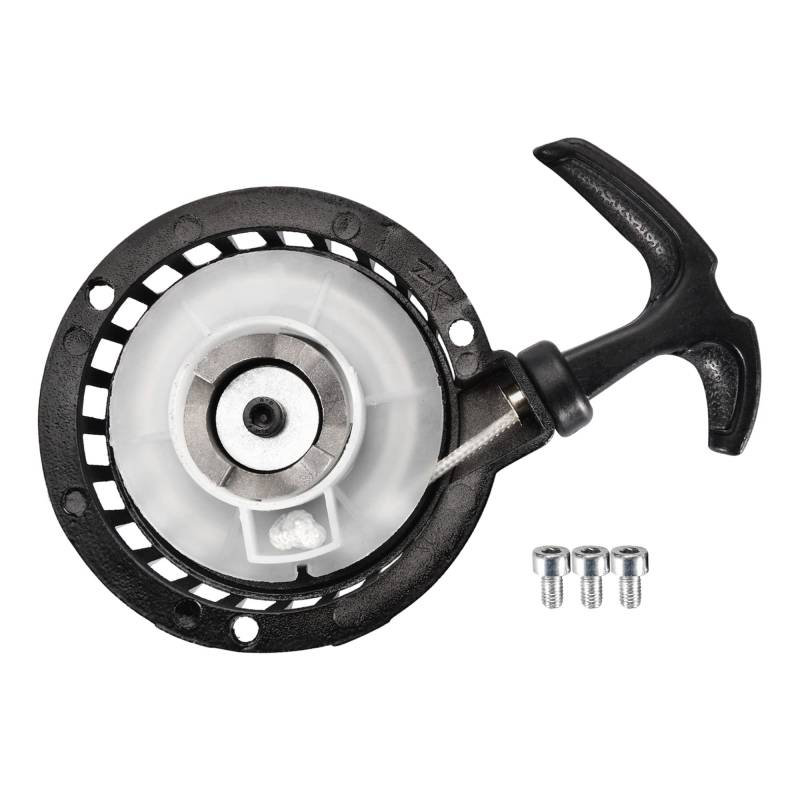 GOOFIT Kickstarter Ziehen starten Launcher 40–6 schwarz Seilzugstarter Aluminium Anlasser Pull Start Ersatz für 49cc 47cc Mini UTV ATV Go Kart Scooter Dirtbike Pocketbike Moto Quad von GOOFIT