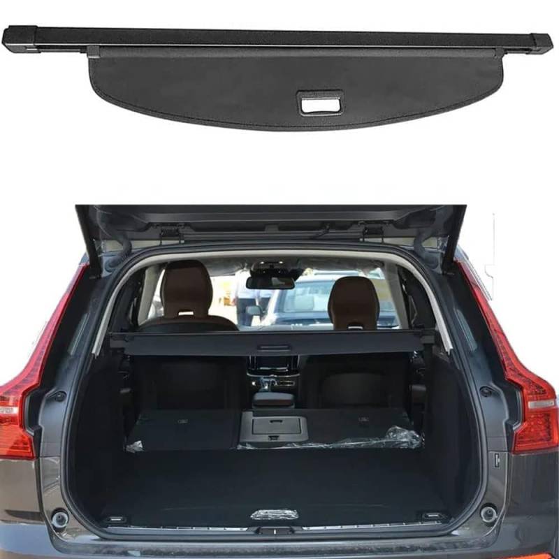 Auto Kofferraumklappen,kompatibel mit Volvo XC60 2010 2011 2012 2013 2014 2015 2016 2017 Retractable Security Shade Shield Curtain Car Interior Rear Trunk Cargo Cover von GOPC