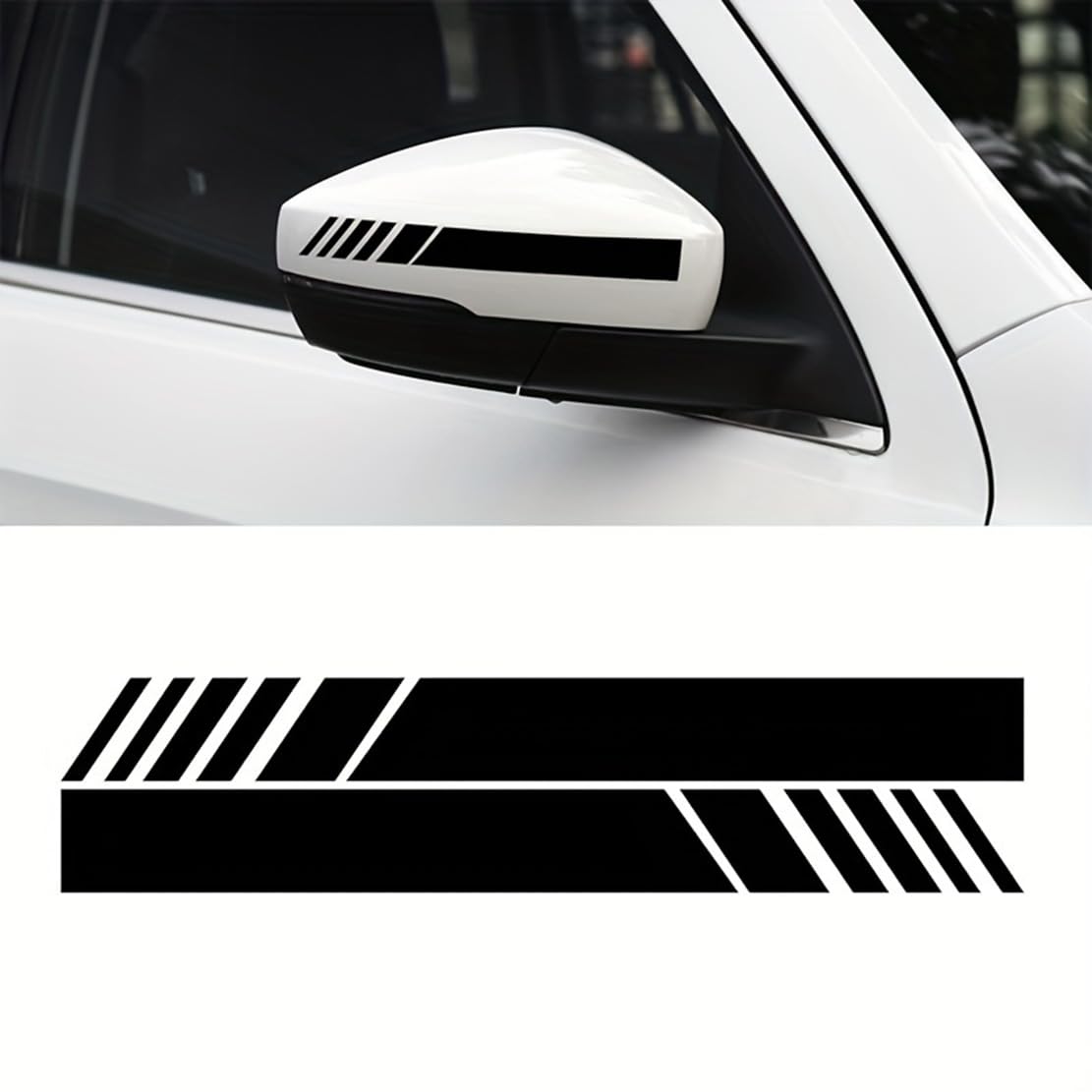 Auto Streifen Grafik Aufkleber,kompatibel mit Land Rover Range Rover Velar Defender, Rückspiegel Aufkleber,1-Black Auto Streifen Grafik Aufkleber,kompatibel mit Land Rover Range Rover Velar Defender, Rückspiegel Aufkleber,1-Black von GOPC
