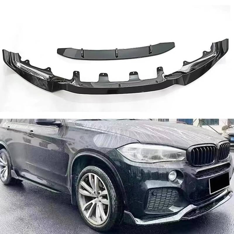 Frontstoßstange Spoiler,kompatibel mit BMW X5 F15 M Sport 2014 2015 2016 2017 2018 MP, Frontstoßstange Lippe Kinn Spoiler für Auto von GOPC