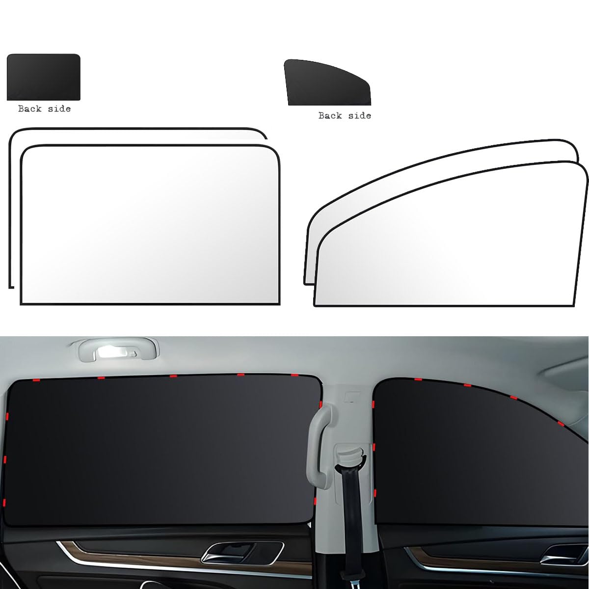 Auto Sonnenschutz 4 Stück, Magnetisch & UV-Schutz, Fenster Verdunkelung für Kinder Auto Sonnenschutz 4 Stück, Magnetisch & UV-Schutz, Fenster Verdunkelung für Kinder von GOSAIL