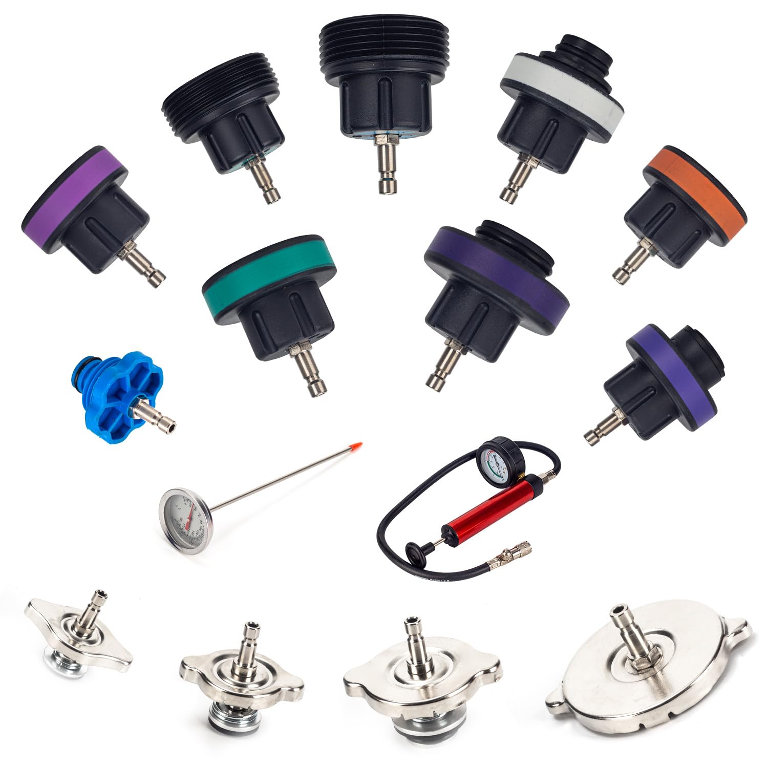 GOTLUCK 15TLG Kühlsystem Tester Abdrücken Prüfgerät Kühler Druckprüfung Kfz Kühlmittel Pumpe Wassertank Lecksucher Werkzeug GOTLUCK 15TLG Kühlsystem Tester Abdrücken Prüfgerät Kühler Druckprüfung Kfz Kühlmittel Pumpe Wassertank Lecksucher Werkzeug von GOTLUCK