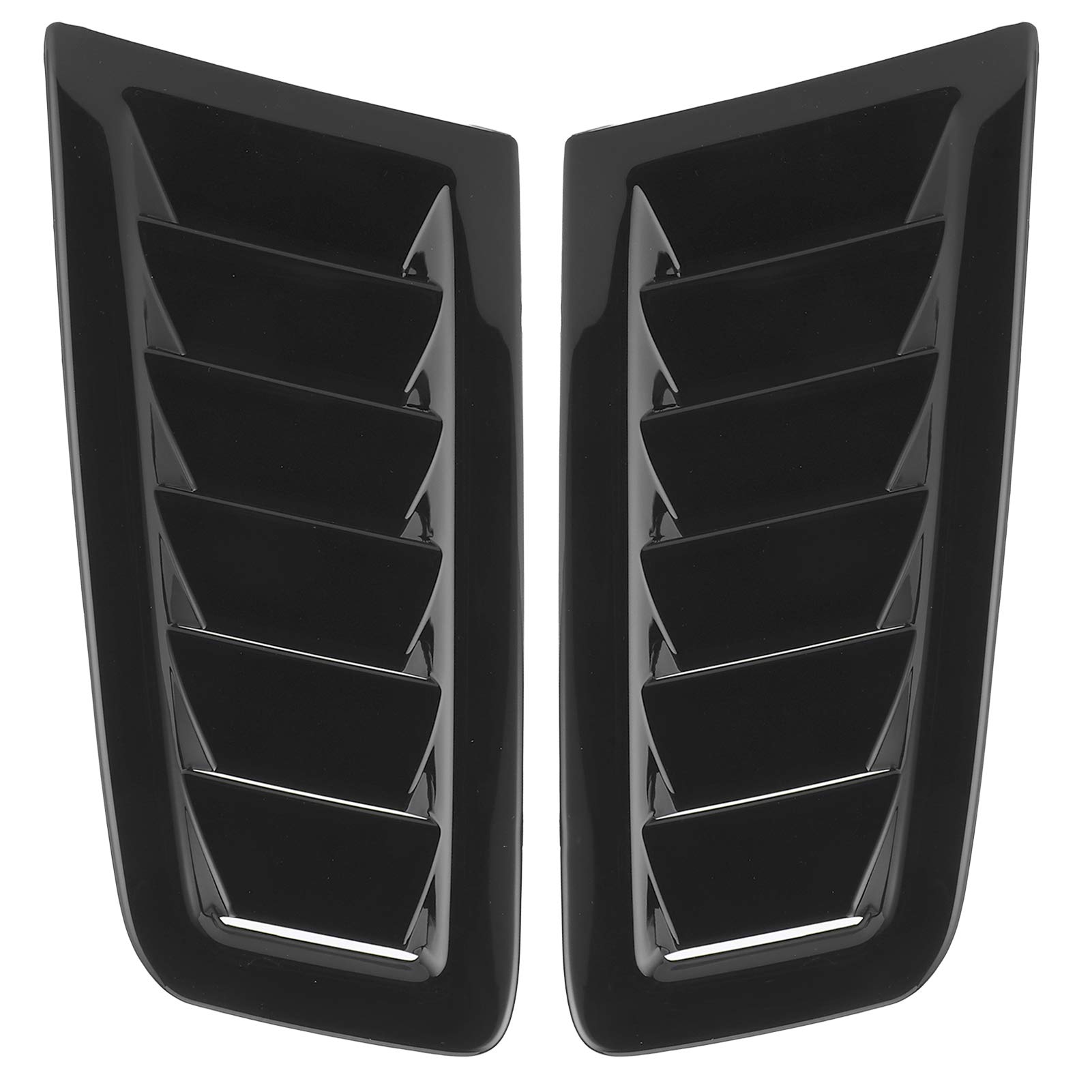 GOTOTOP Motorhaubenentlüftung Auto, 2 Stück ABS Universal Scoop Vent Schaufel Motorhaube Vent Auto Lufteinlass Dekorative für Focus RS MK2 Style(Helles Schwarz) von GOTOTOP