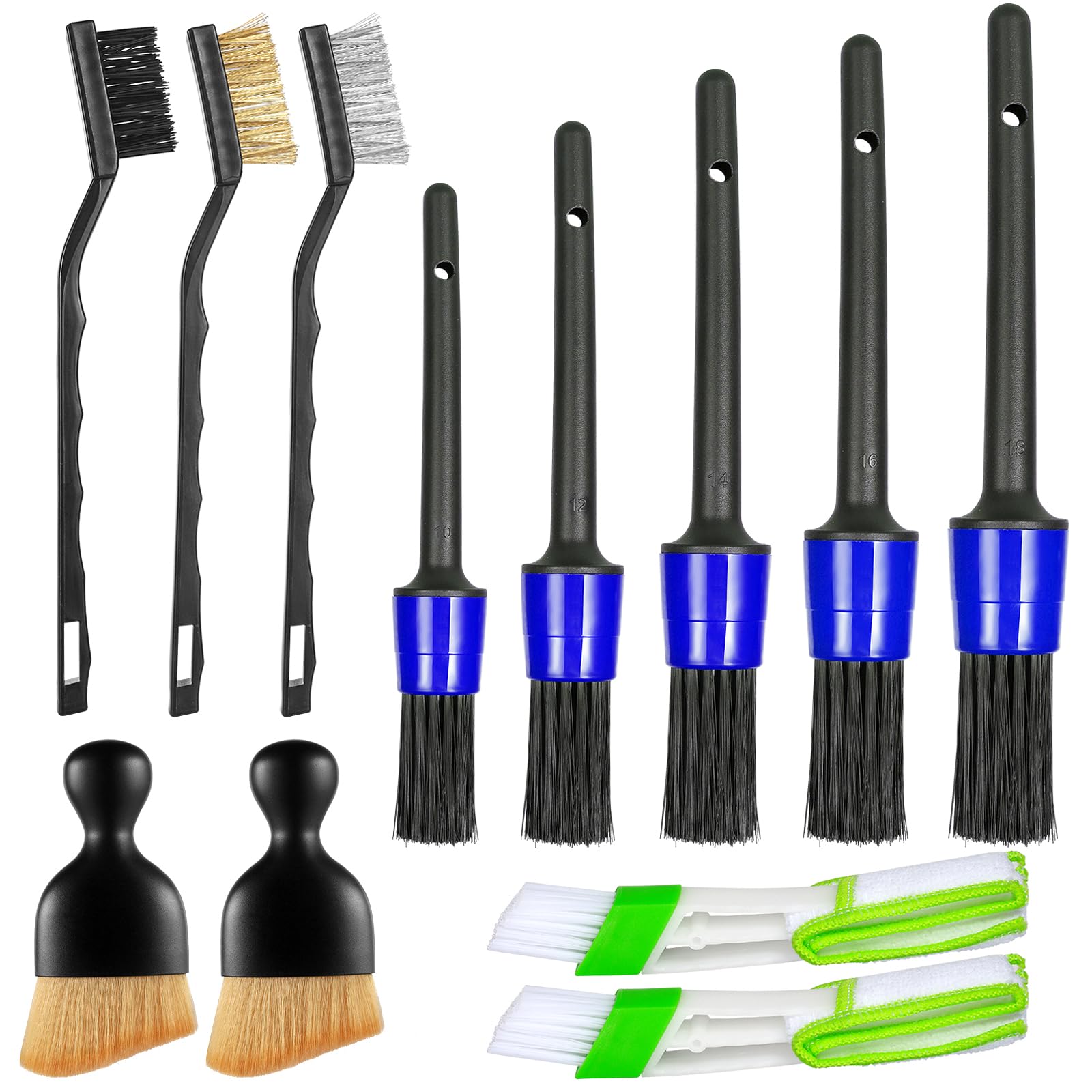 GOTRUST 12pcs Reinigungspinsel Auto Detailing Pinsel Set, Ultrasoft Detail Reinigungsbürsten, Auto Detailing Bürsten Staubpinsel, Auto Pinsel für Autopflege und Staubwischen GOTRUST 12pcs Reinigungspinsel Auto Detailing Pinsel Set, Ultrasoft Detail Reinigungsbürsten, Auto Detailing Bürsten Staubpinsel, Auto Pinsel für Autopflege und Staubwischen von GOTRUST