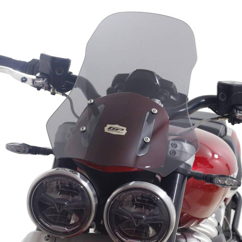 GP Kompozit Windschutzscheibe Rauchgrau kompatibel für Triumph Rocket 3 R/GT 2010-2025 46 cm von GP Kompozit