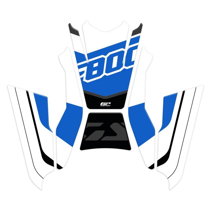 GP Kompozit Tankpad Set Blau kompatibel für BMW F 800 GS 2024 von GP Kompozit
