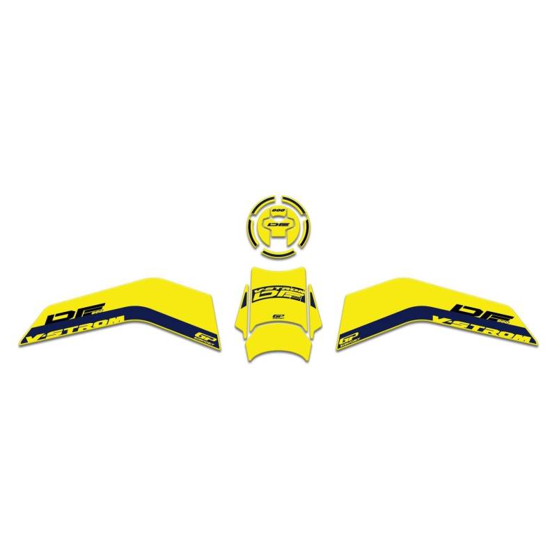 GP Kompozit Tankpad-Set Gelb kompatibel für Suzuki V-Strom 800DE 2023-2024 von GP Kompozit