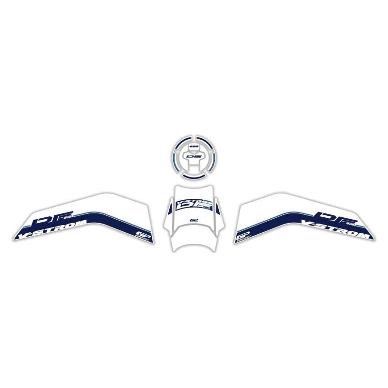 GP Kompozit Tankpad-Set Weiß Kompatibel für Suzuki V-Strom 800DE 2023-2024 von GP Kompozit
