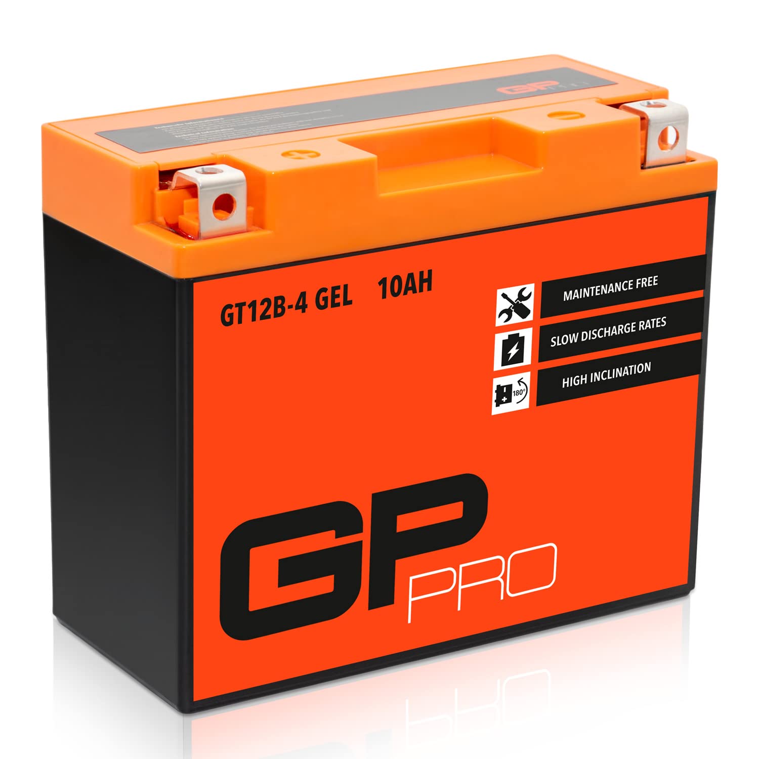 GP-PRO GT12B-4 12V 10Ah GEL-Batterie (Kompatibel mit YT12B-4 / YT12B-BS) (Wartungsfrei & Versiegelt) Akkumulator Motorrad Motorradbatterie von GP-PRO