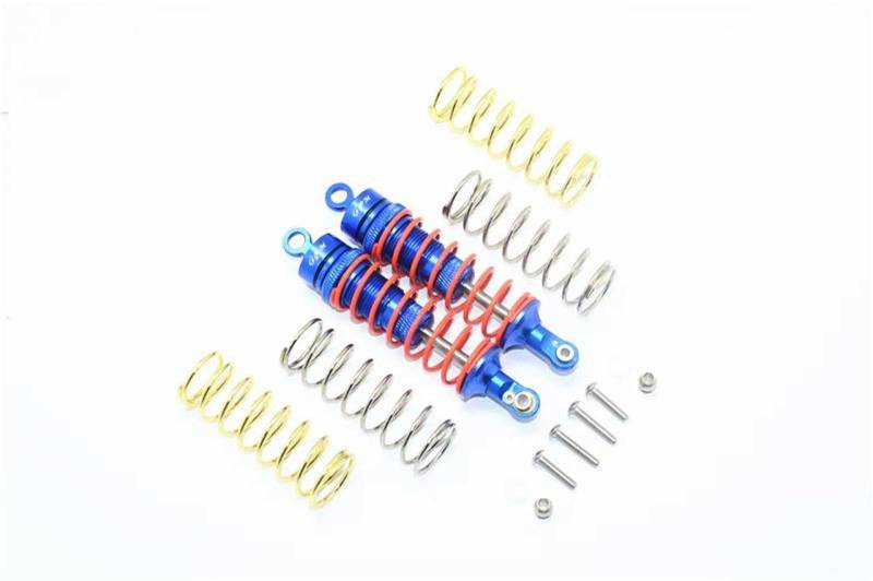 GPM Aluminium Dämpfer vorne 87mm blau TRX Rustler, Slash, Hoss 4x4 von GPM Racing