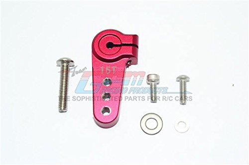Aluminium Adjustable 15T Servo Horn For LOSI 1:6 4WD Super Baja Rey LOS05013 / Super Baja Rey 2.0 LOS05021 Upgrades - Red von GPM