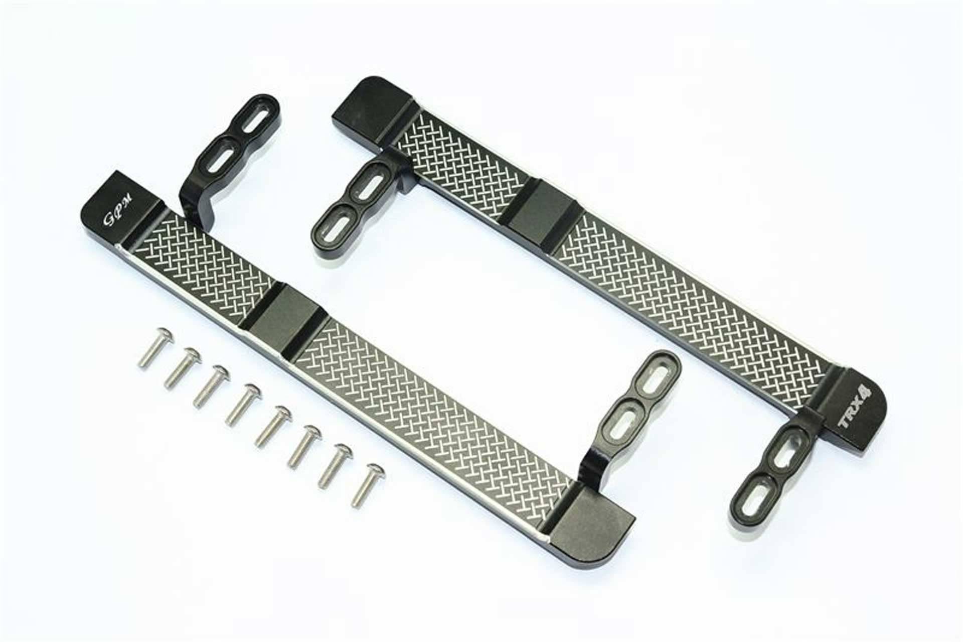 GPM Aluminium Trittbrett seitlich (Muster C) schwarz TRX TRX4 von GPM