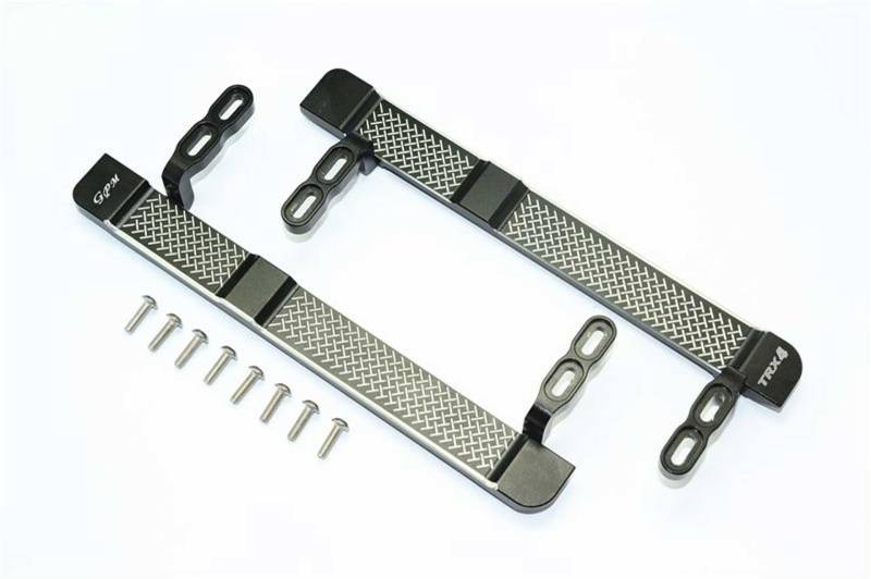 GPM Aluminium Trittbrett seitlich (Muster C) schwarz TRX TRX4 von GPM