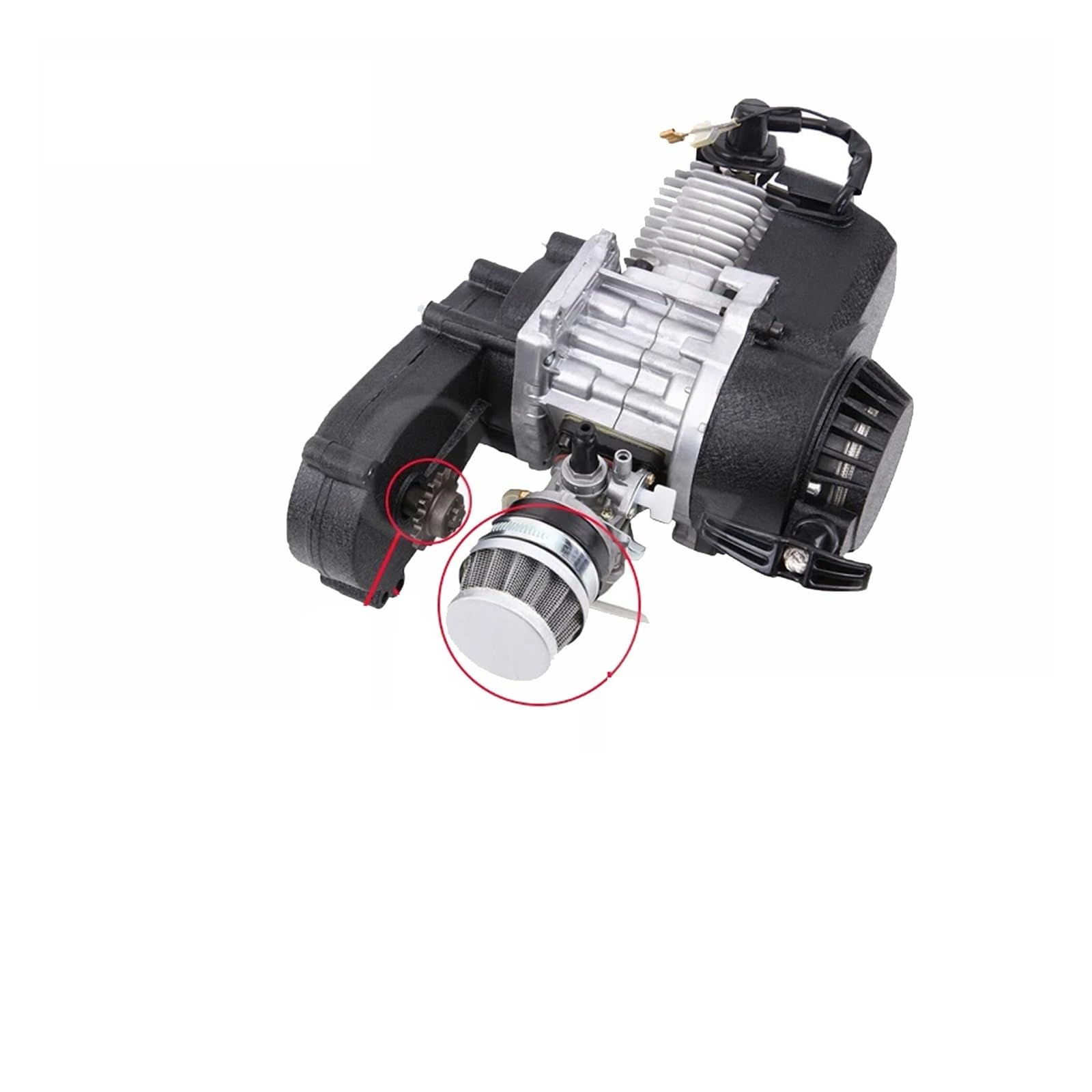 Kit Vergaser Für 49CC Für 2-Takt Dirt Bike Pit Fahrrad Roller Luftfilter Motor Kit ATV Motocross Motor Vergaser(Style1) von GPNPCFMFVK