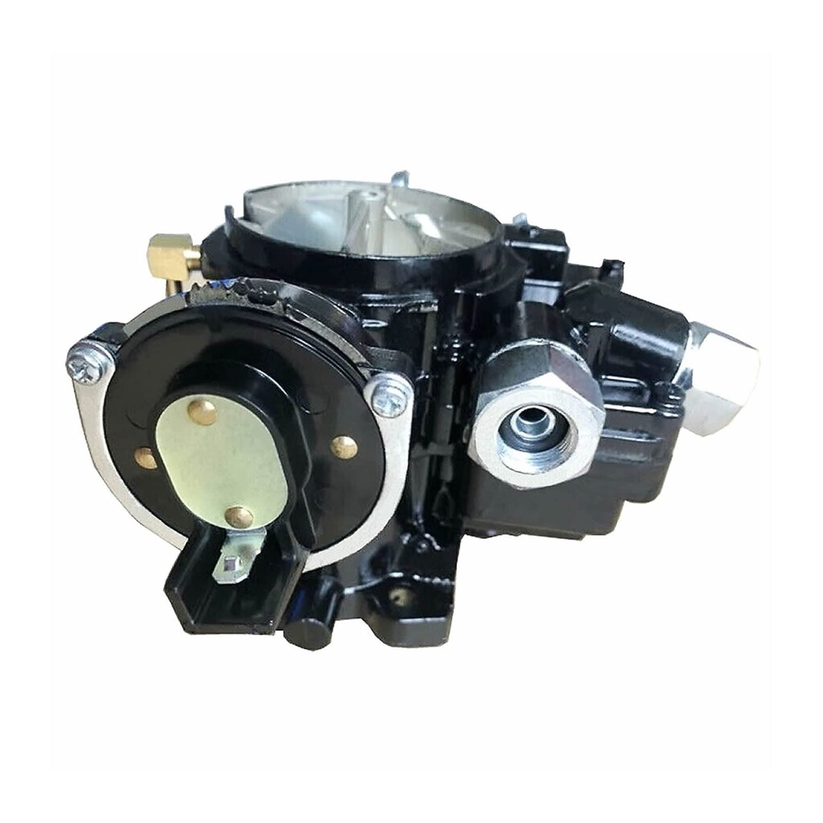 Kit Vergaser Für Mercruiser für 2 Fässer für 3,0 l 4 Zylinder mit einem Langen Gestänge-Marinevergaser(Schwarz) von GPNPCFMFVK