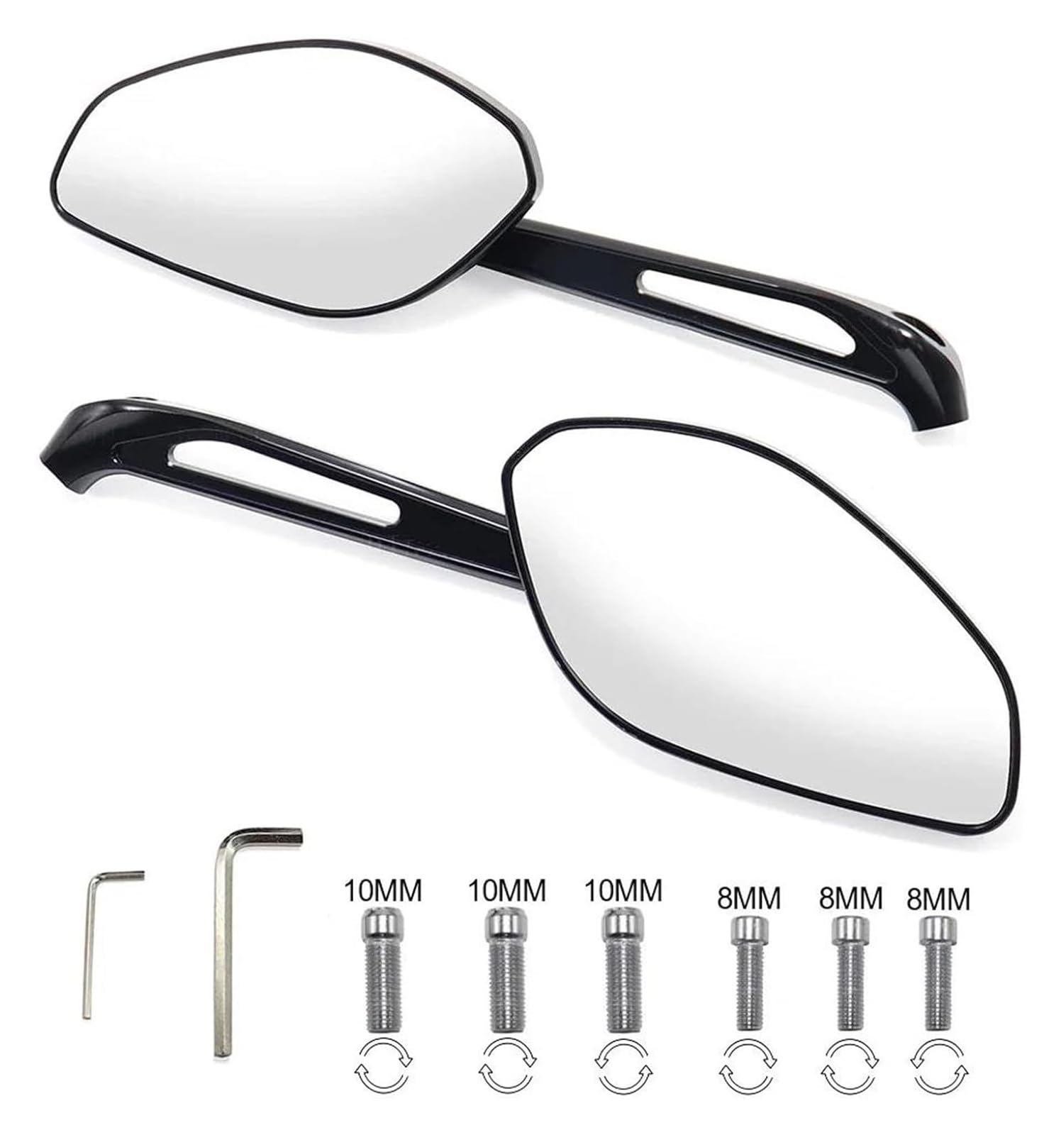 Lenkerendenspiegel Motorrad Für D&UCATI Für Mon&Ster 659 695 696 796 821 950 937 1100 1200 SR Motorrad Zubehör Hinten Links Rechts Ansicht Spiegel Rückspiegel Rückspiegel(A) von GPNPCFMFVK