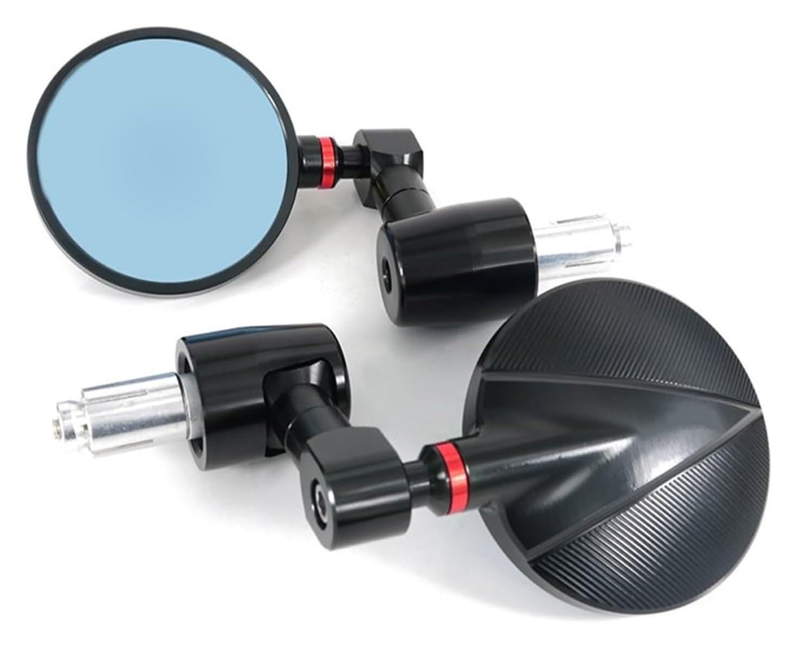 Lenkerendenspiegel Motorrad Für Dacati Für Scrambler 800 2015-2021 Für Scrambler 1200 Motorrad CNC Griff Bar Rearview Außenspiegel Bar End Spiegel Rückspiegel(rot) von GPNPCFMFVK